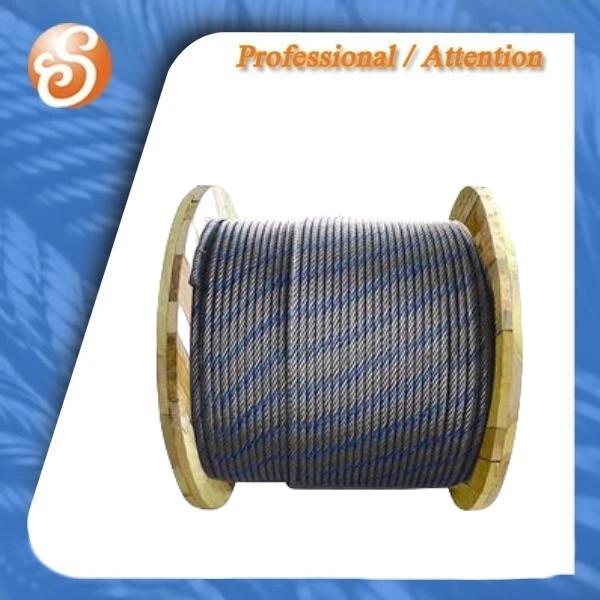 Ungalvanized Fil kòd 6X25Fi+IWRC 1960MPa Lifting Cable Crane